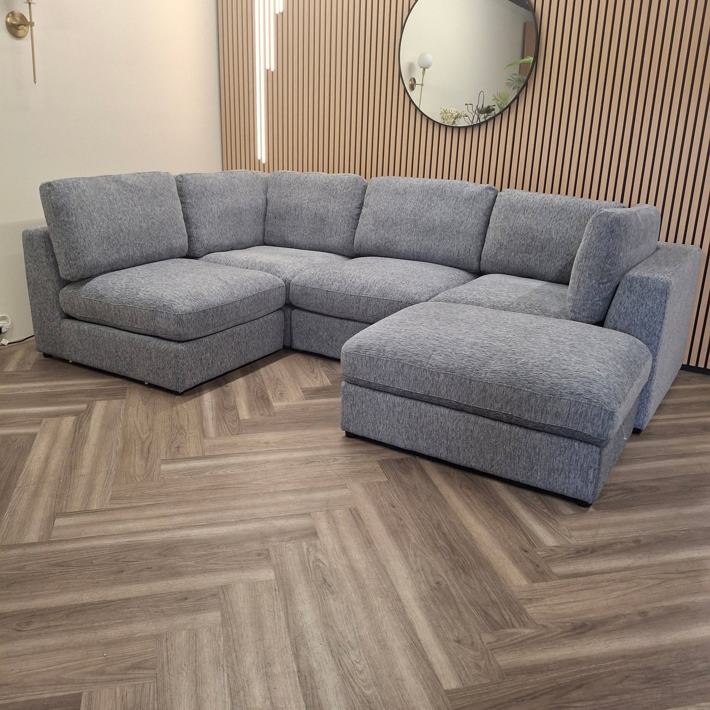Madison U Shape Sofa Blue or Light Grey