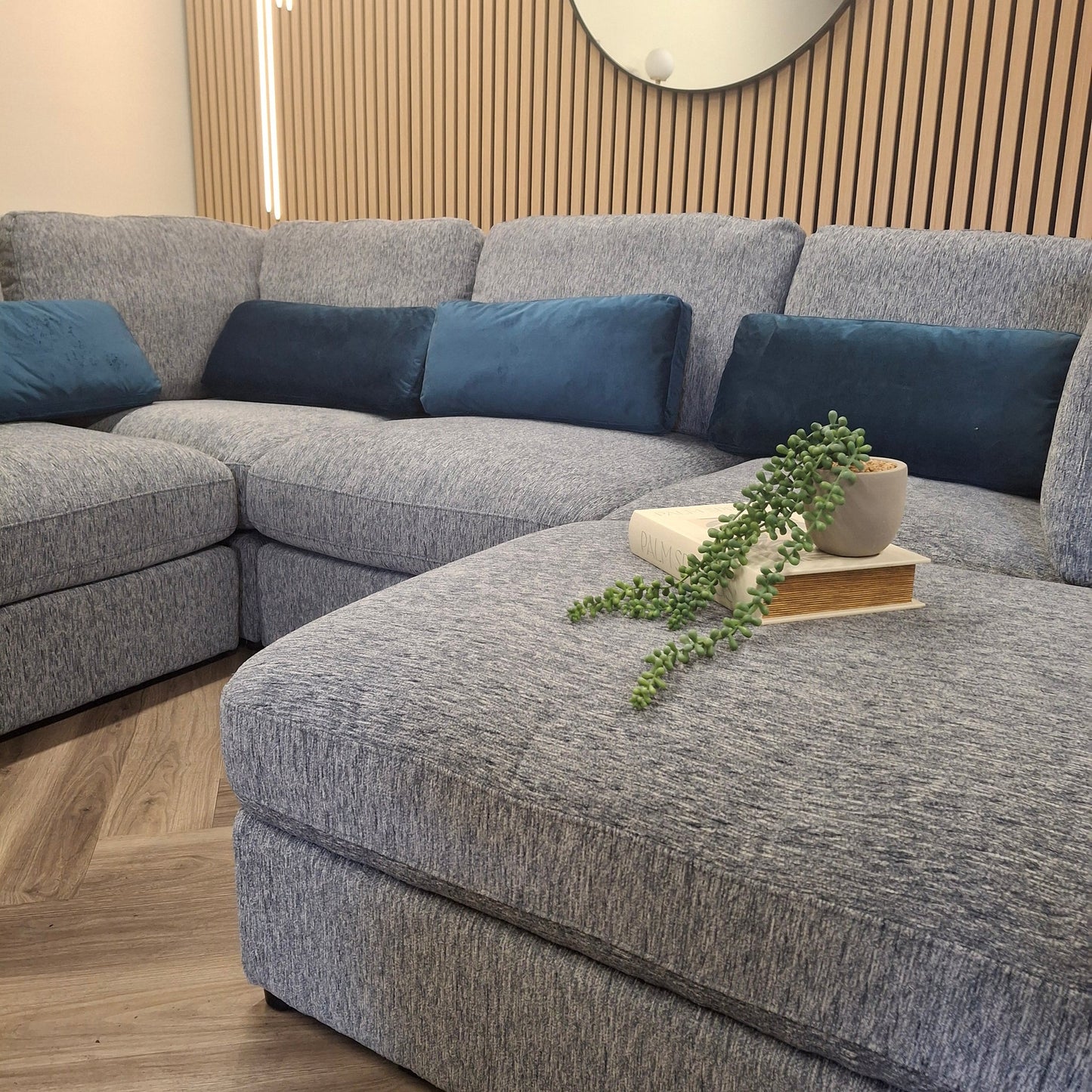 Madison U Shape Sofa Blue or Light Grey