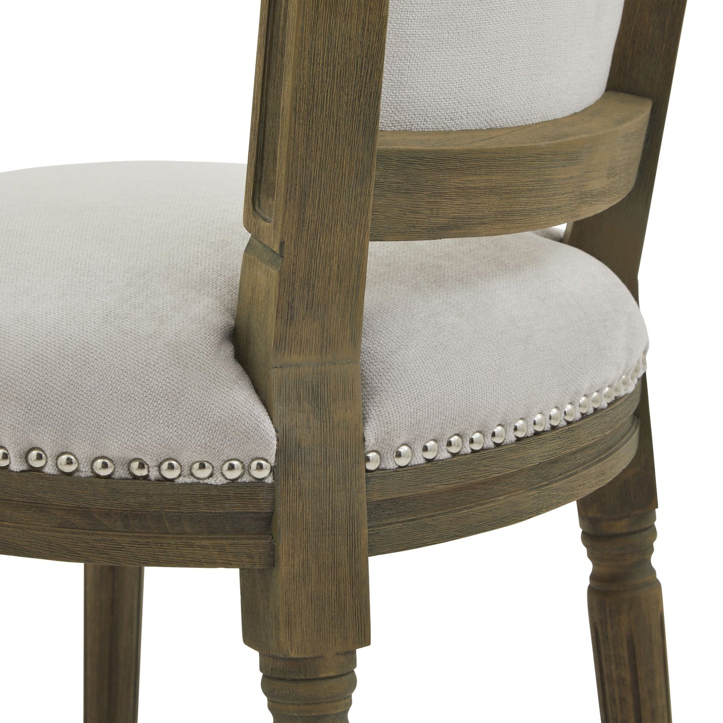 Ripley Grey Dining Chair - Grey Woven Fabric