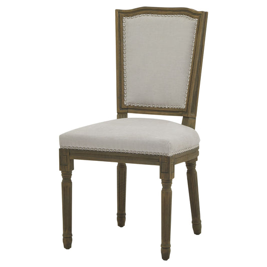 Ripley Grey Dining Chair - Grey Woven Fabric