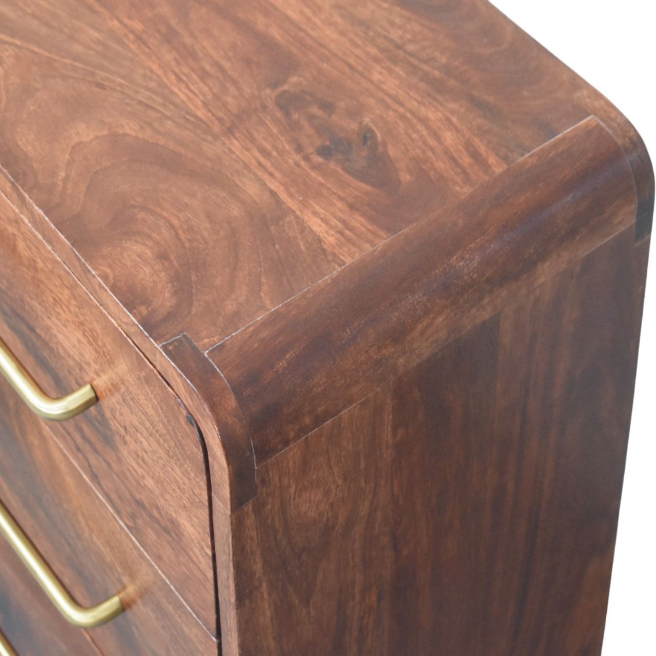 3-Drawer Rounded Chest. 100% Solid Mango Wood