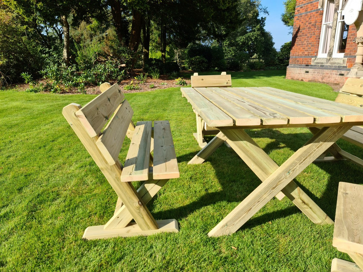 Ashcombe Table Set Sits 6 - Premium Swedish Redwood