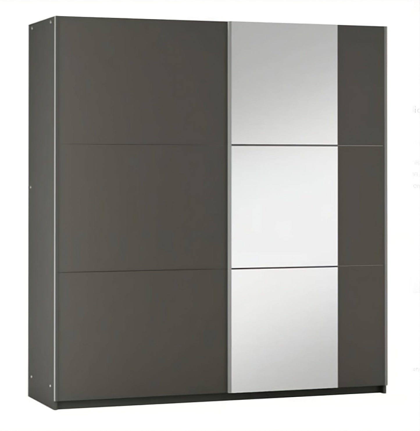 Bastia 150cm Sliding Door Wardrobe in White Matt or Grey Matt