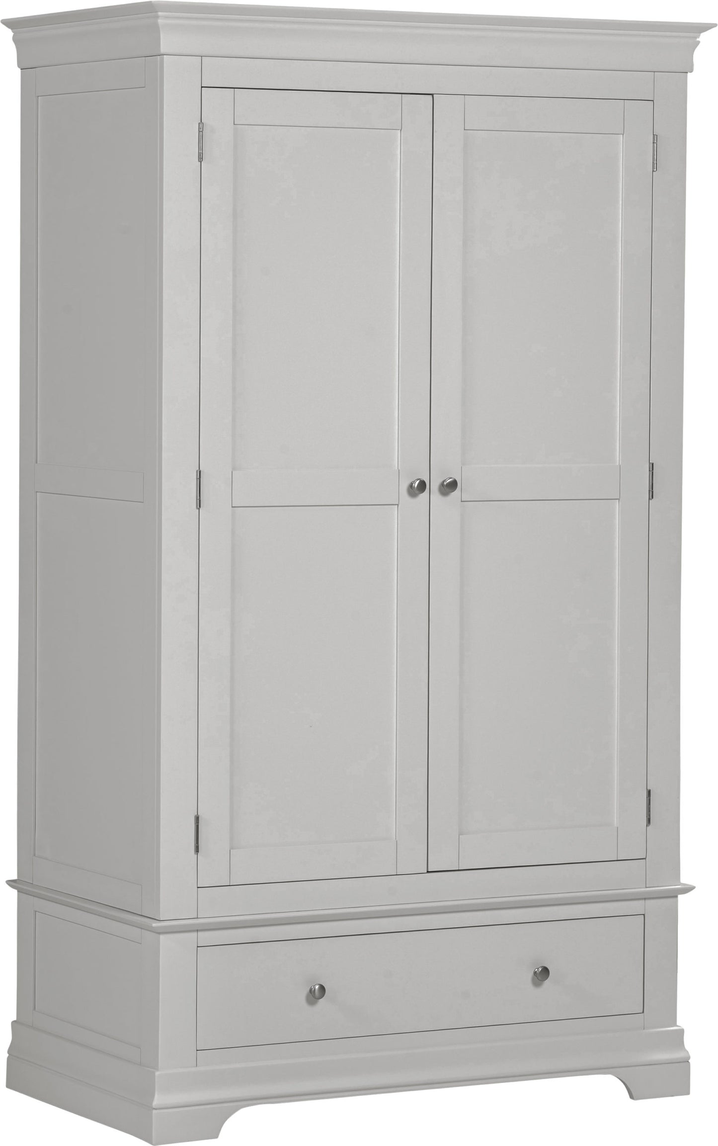 Bordeaux 2 Door Wardrobe Pebble Grey or Ivory