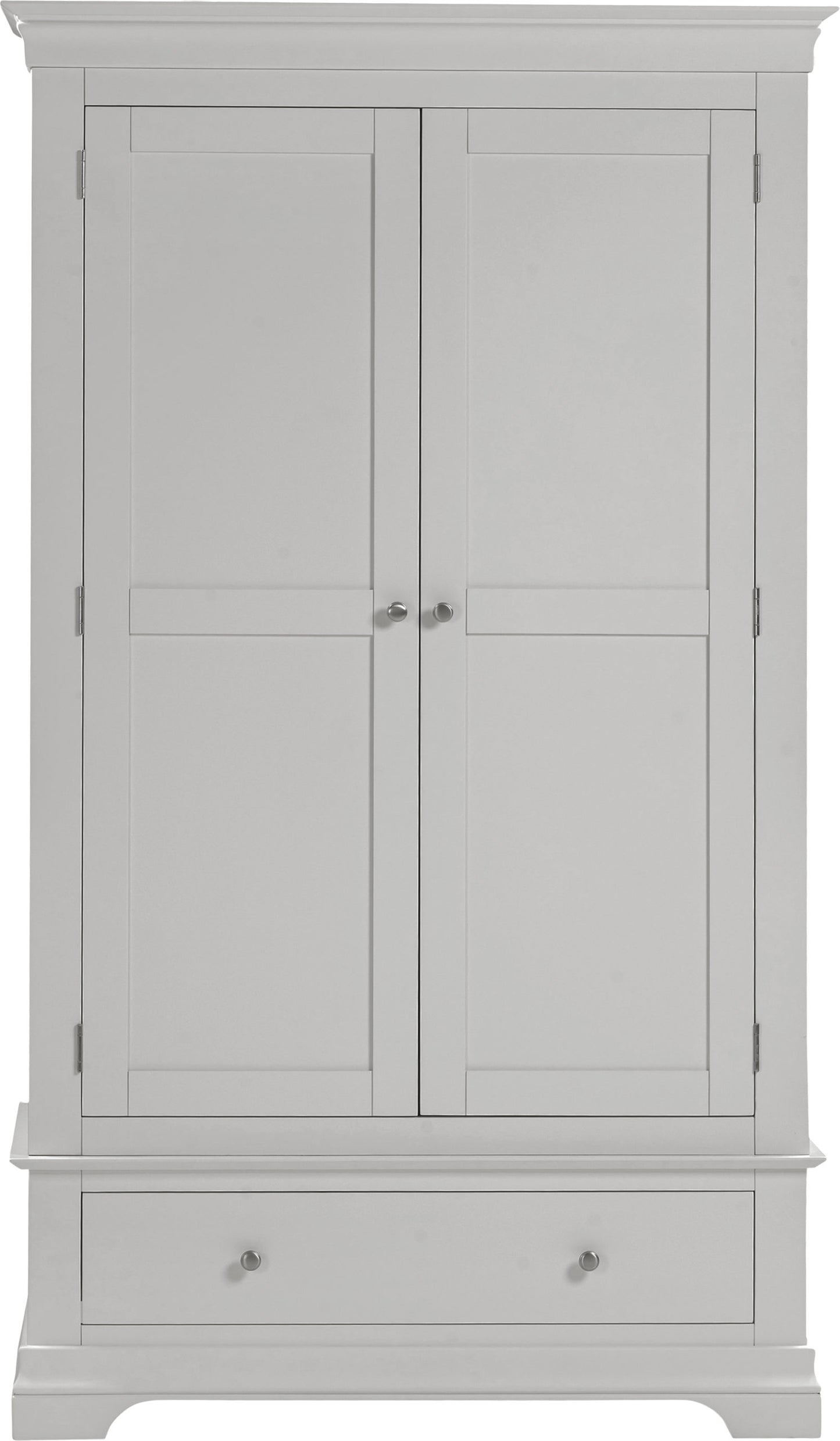 Bordeaux 2 Door Wardrobe Pebble Grey or Ivory