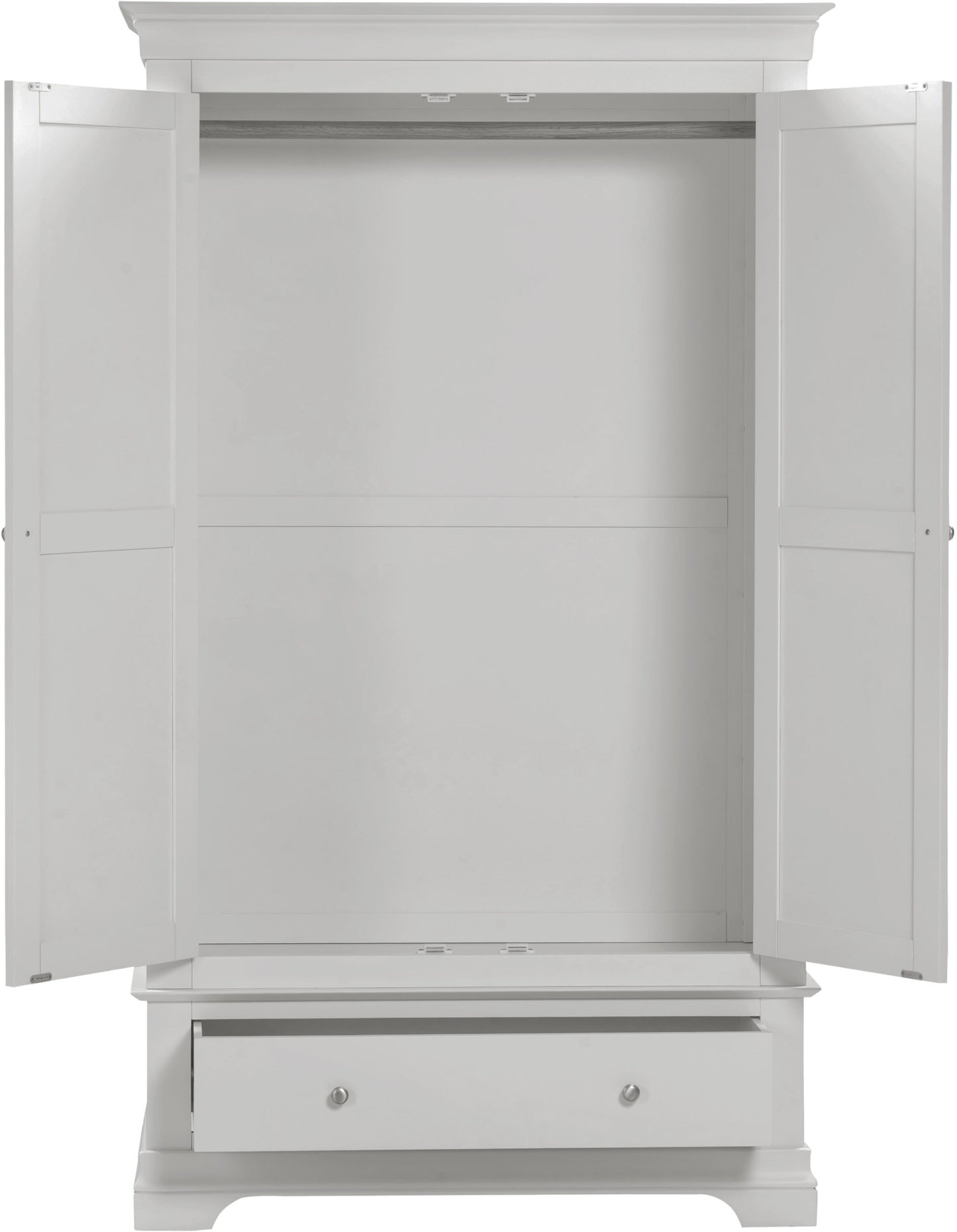 Bordeaux 2 Door Wardrobe Pebble Grey or Ivory