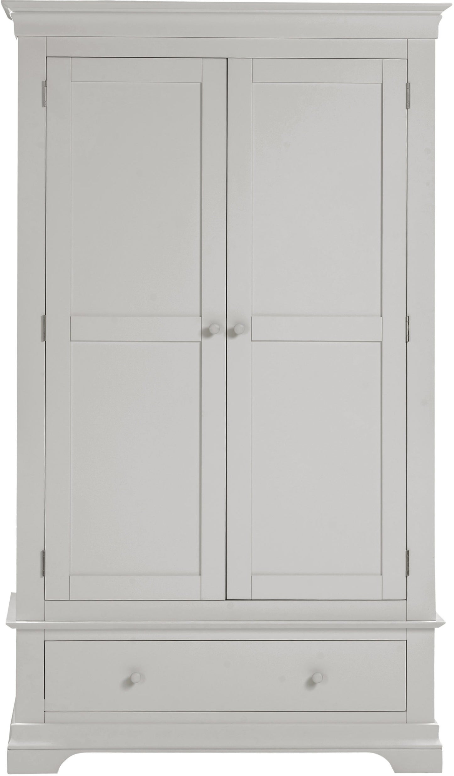 Bordeaux 2 Door Wardrobe Pebble Grey or Ivory