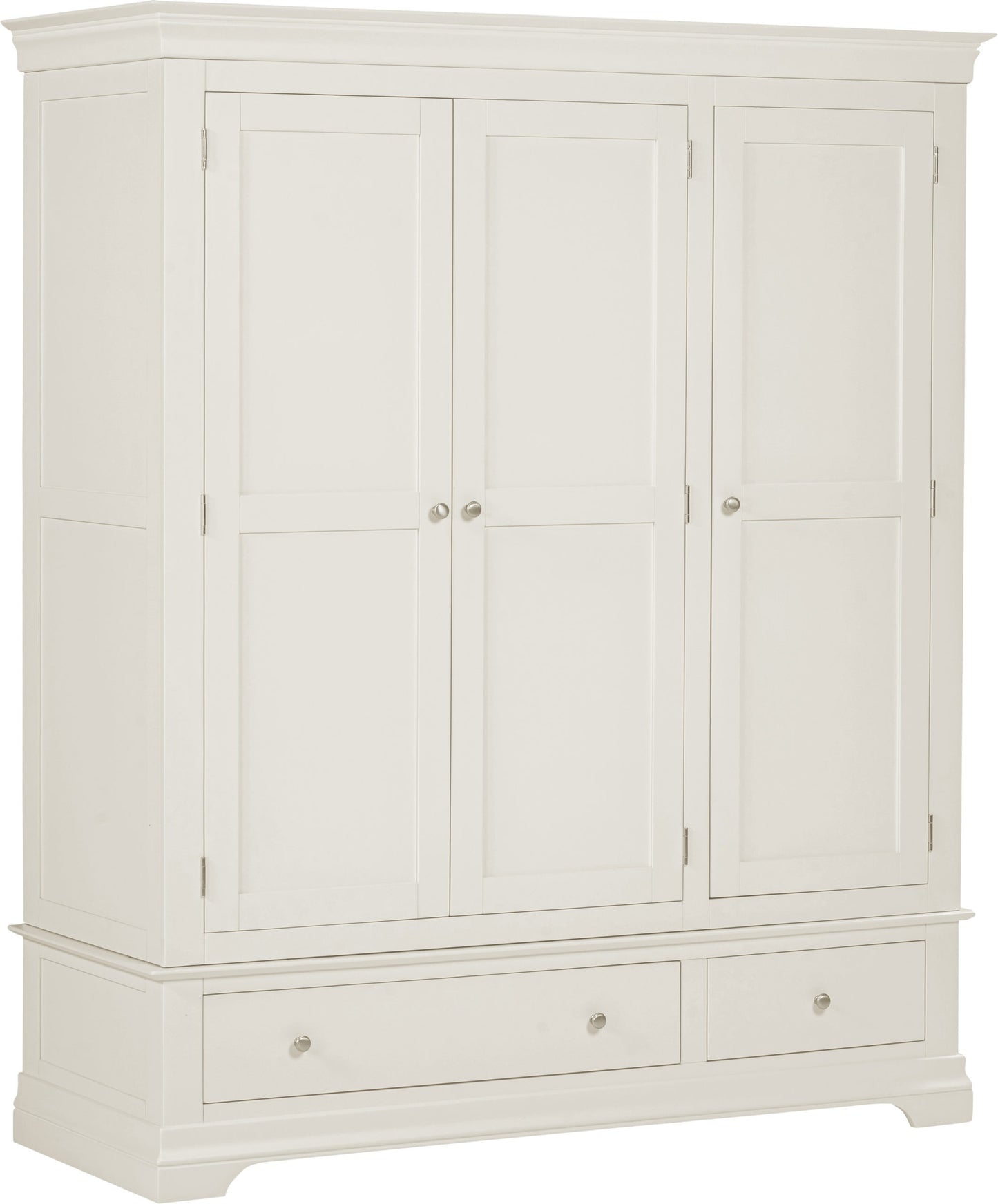 Bordeaux 3 Door Wardrobe Ivory or Grey