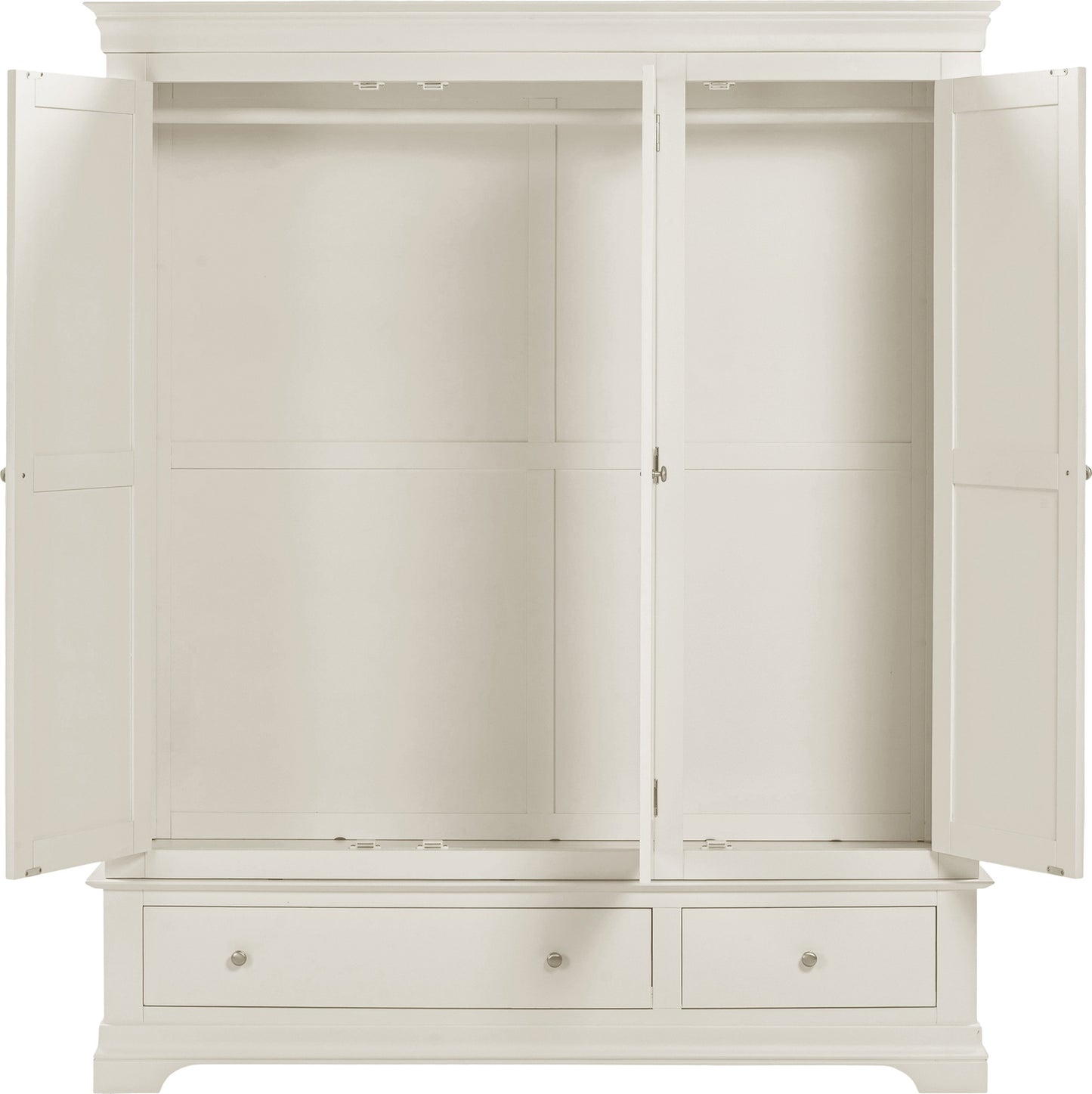 Bordeaux 3 Door Wardrobe Ivory or Grey