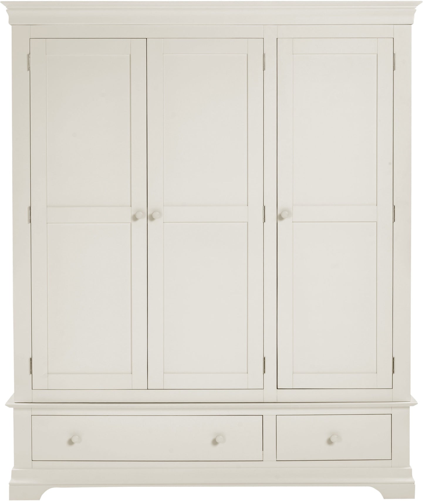 Bordeaux 3 Door Wardrobe Ivory or Grey