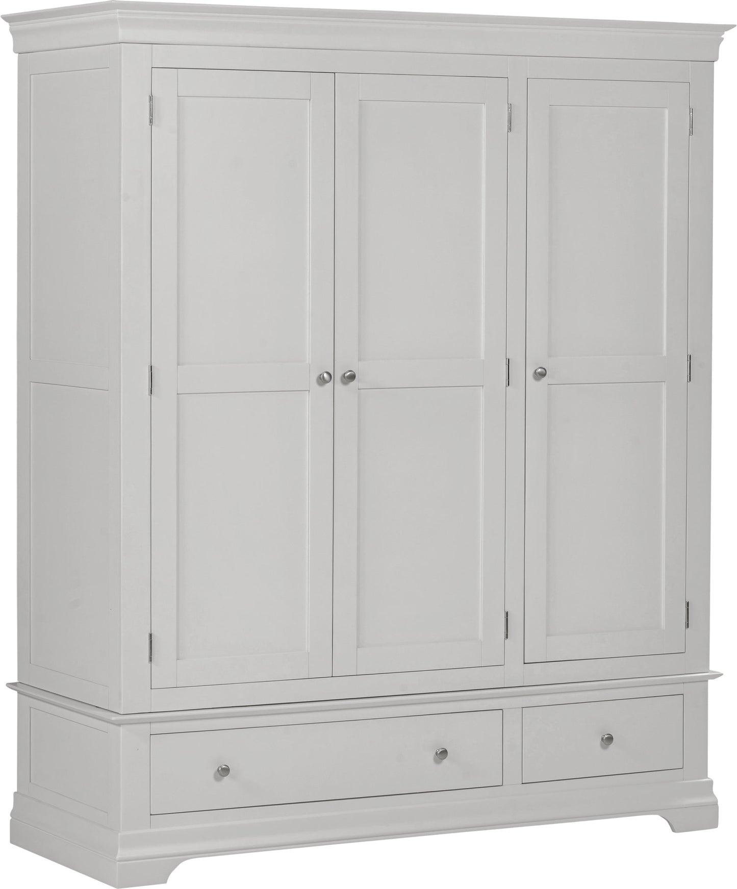 Bordeaux 3 Door Wardrobe Ivory or Grey