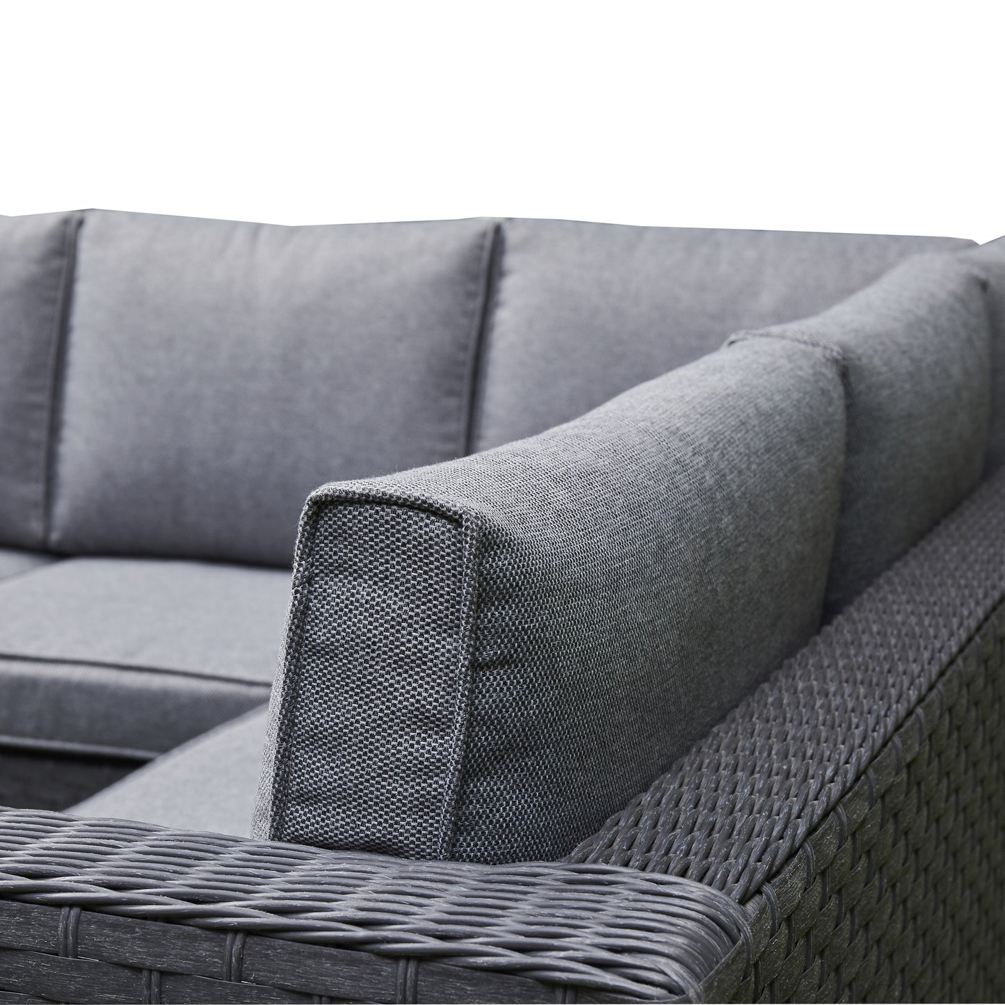 Rattan Corner Sofa Set with Ice Bucket. Brown or Grey