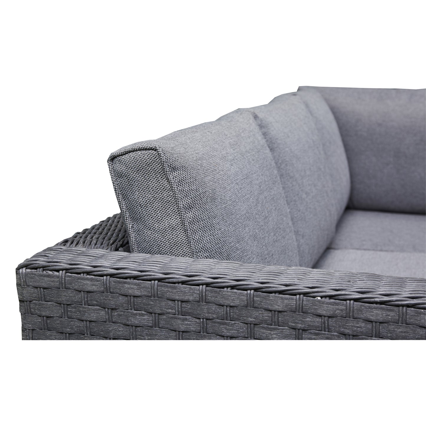 Rattan Corner Sofa Set with Ice Bucket. Brown or Grey