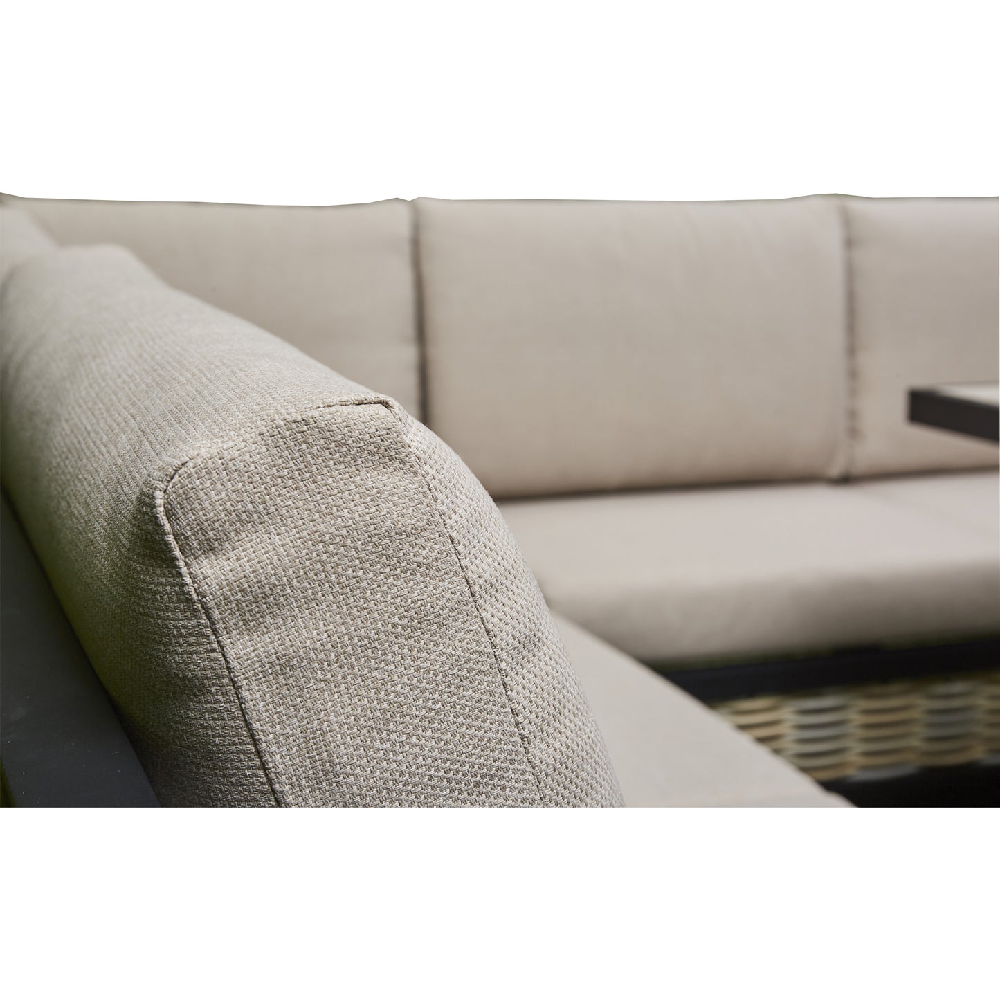 Beige Corner Outdoor Corner Sofa with 2 Benches