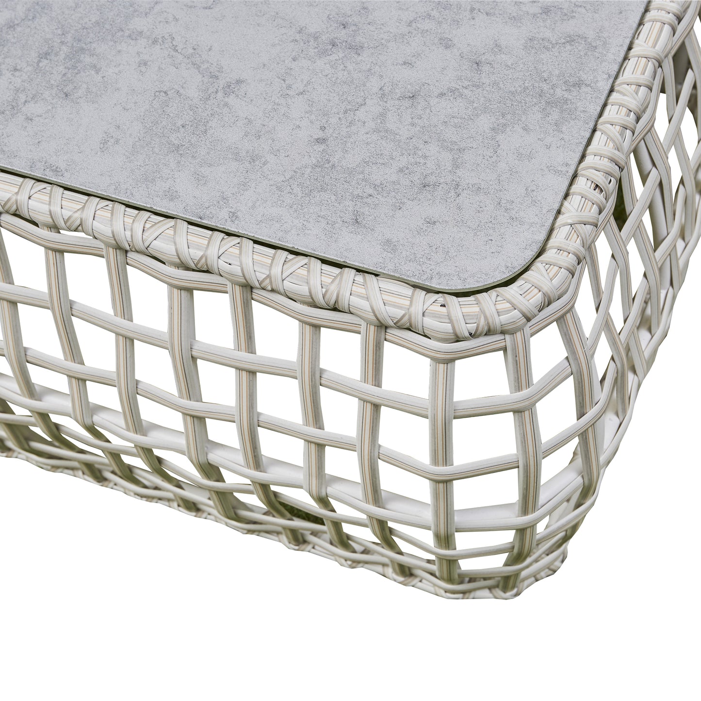 Rattan Outdoor Sofa Set - 3 seater, 2 chairs and coffee table. Grey or Black