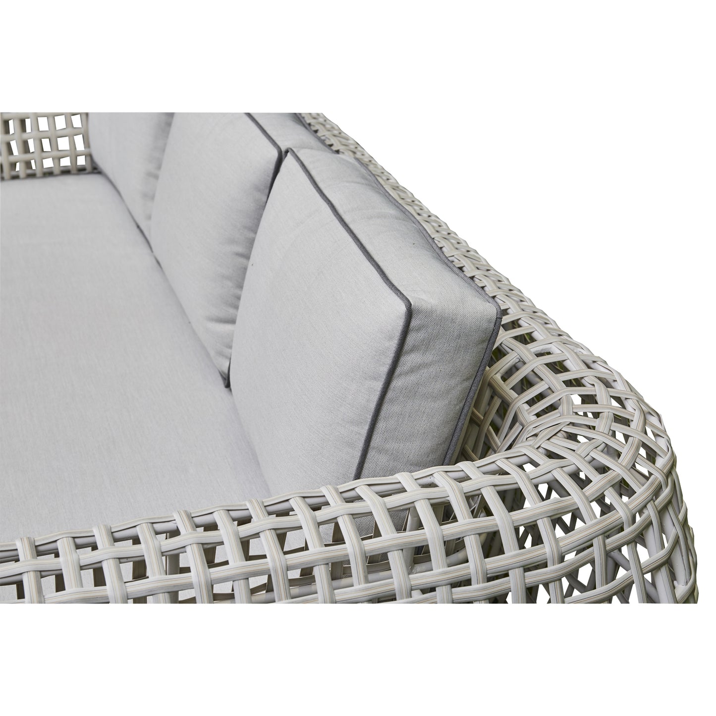 Rattan Outdoor Sofa Set - 3 seater, 2 chairs and coffee table. Grey or Black