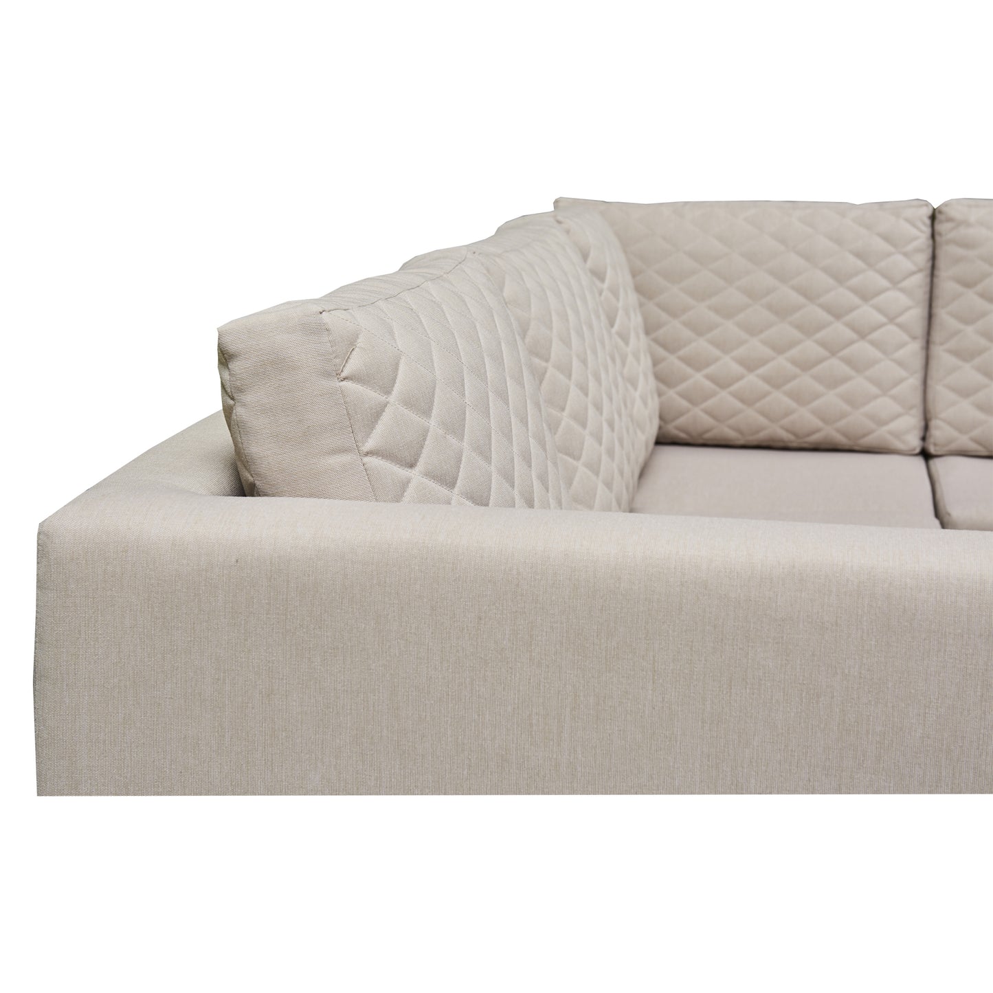 Corner Sofa Set, 2 Benches and Firepit. Grey or Beige