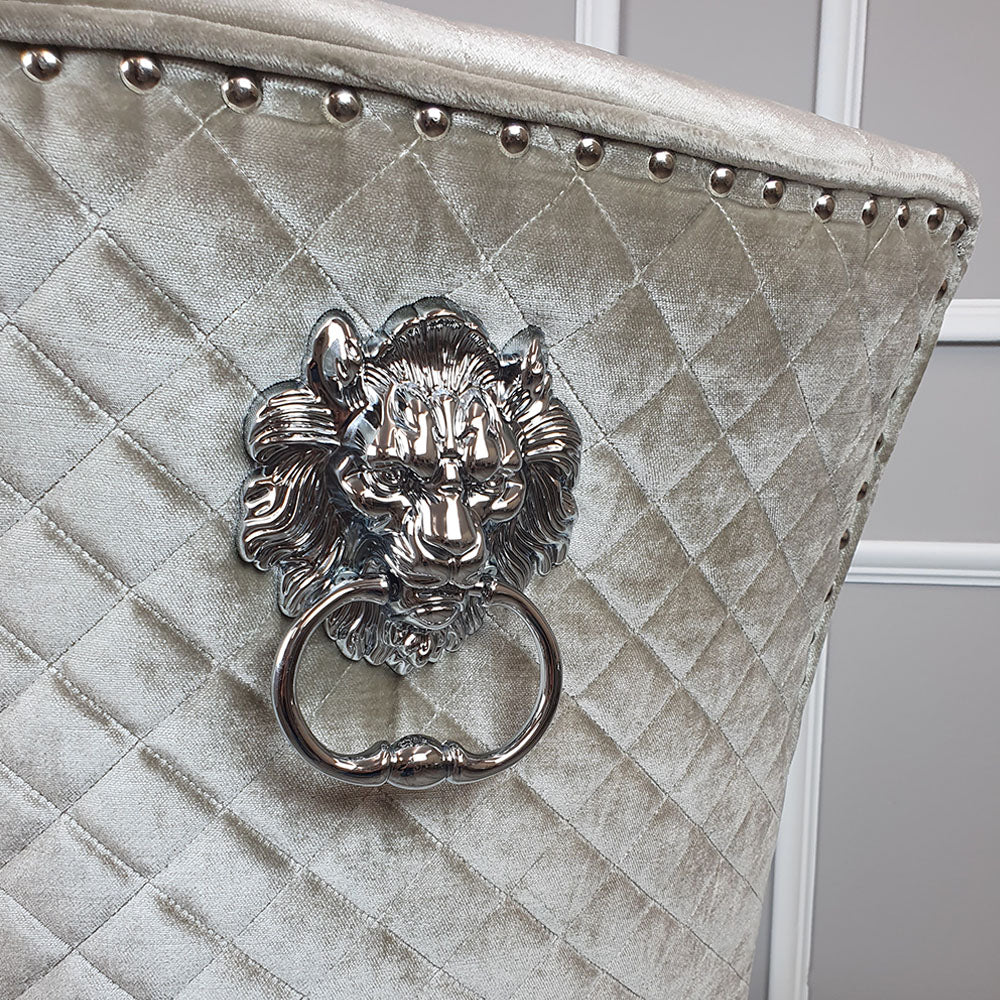 Bentley Chrome Dining Chair Dark Grey Light Grey Beige Black