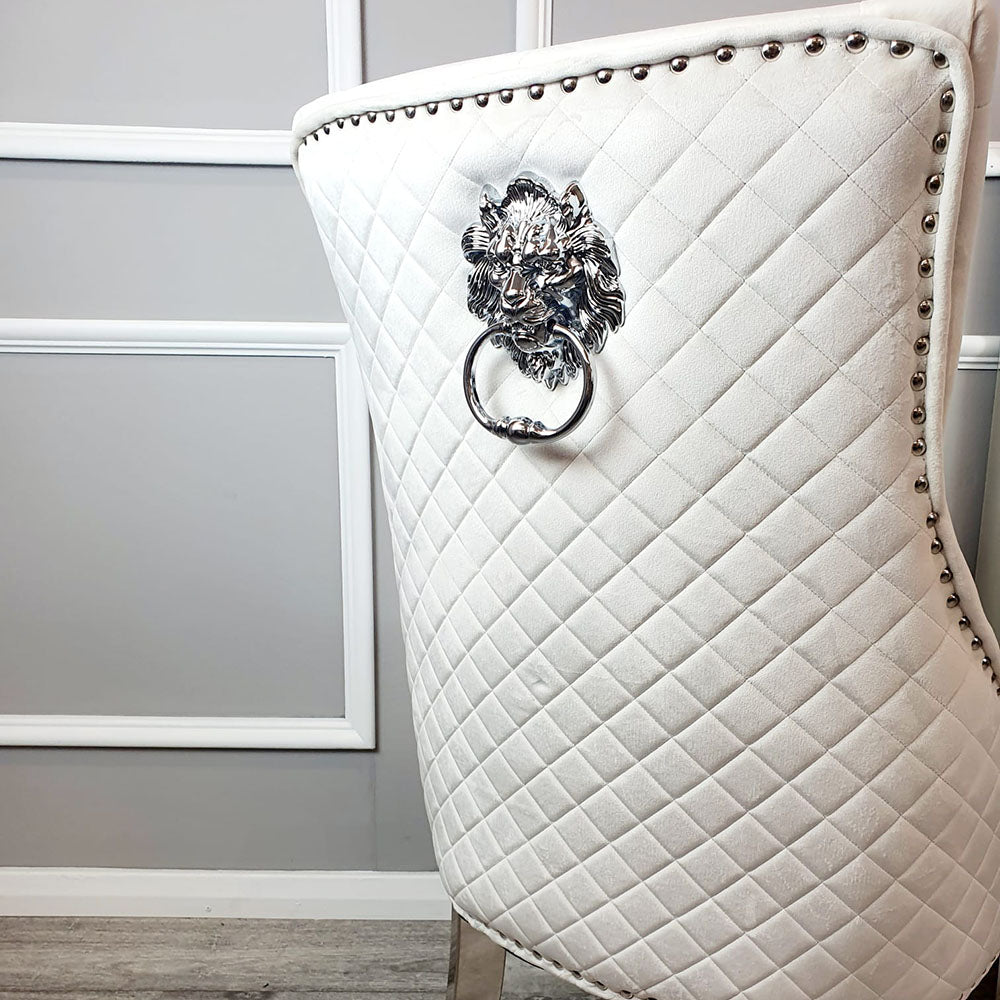 Bentley Chrome Dining Chair Dark Grey Light Grey Beige Black