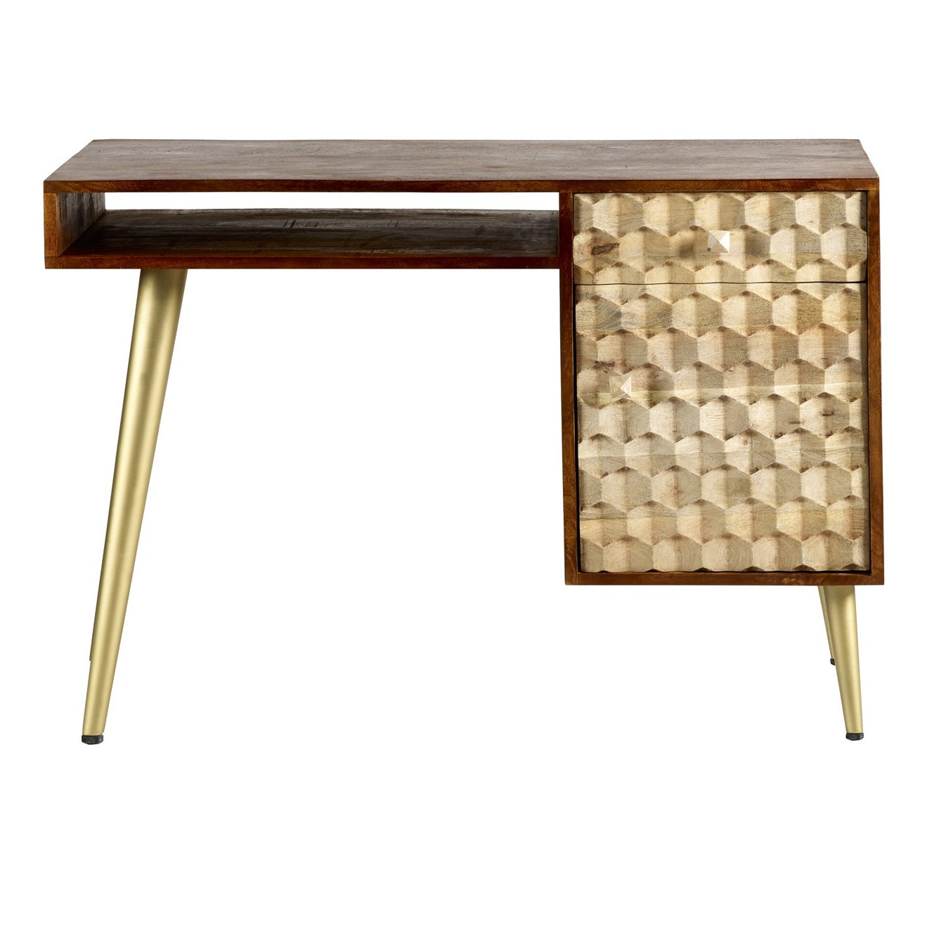 Edison Desk Solid Mango Wood