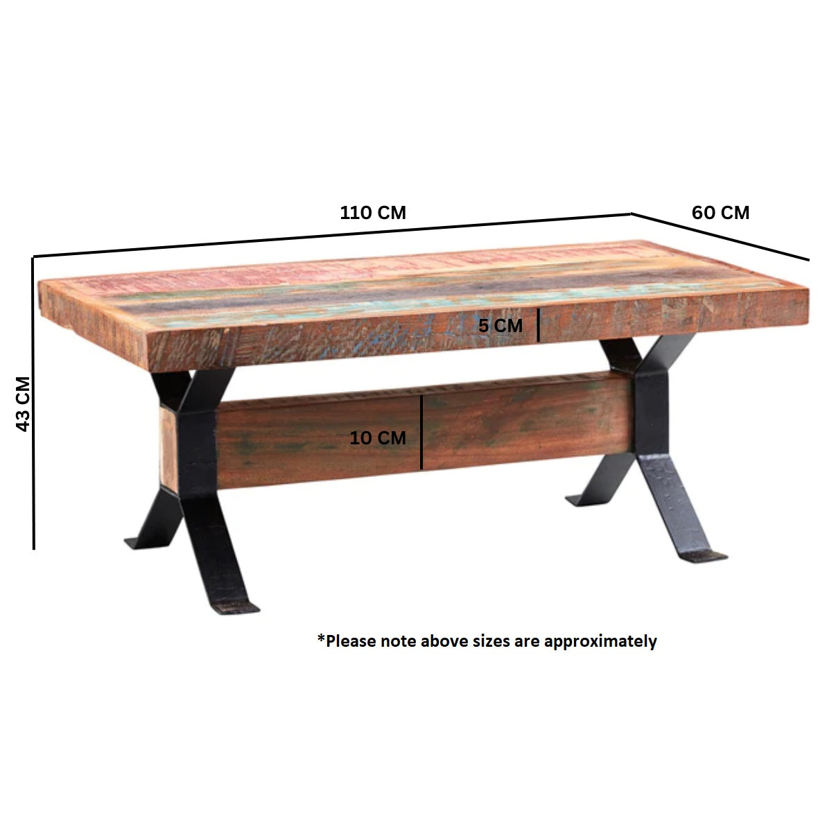 Coastal Coffee Table 100% Reclaimed Wood