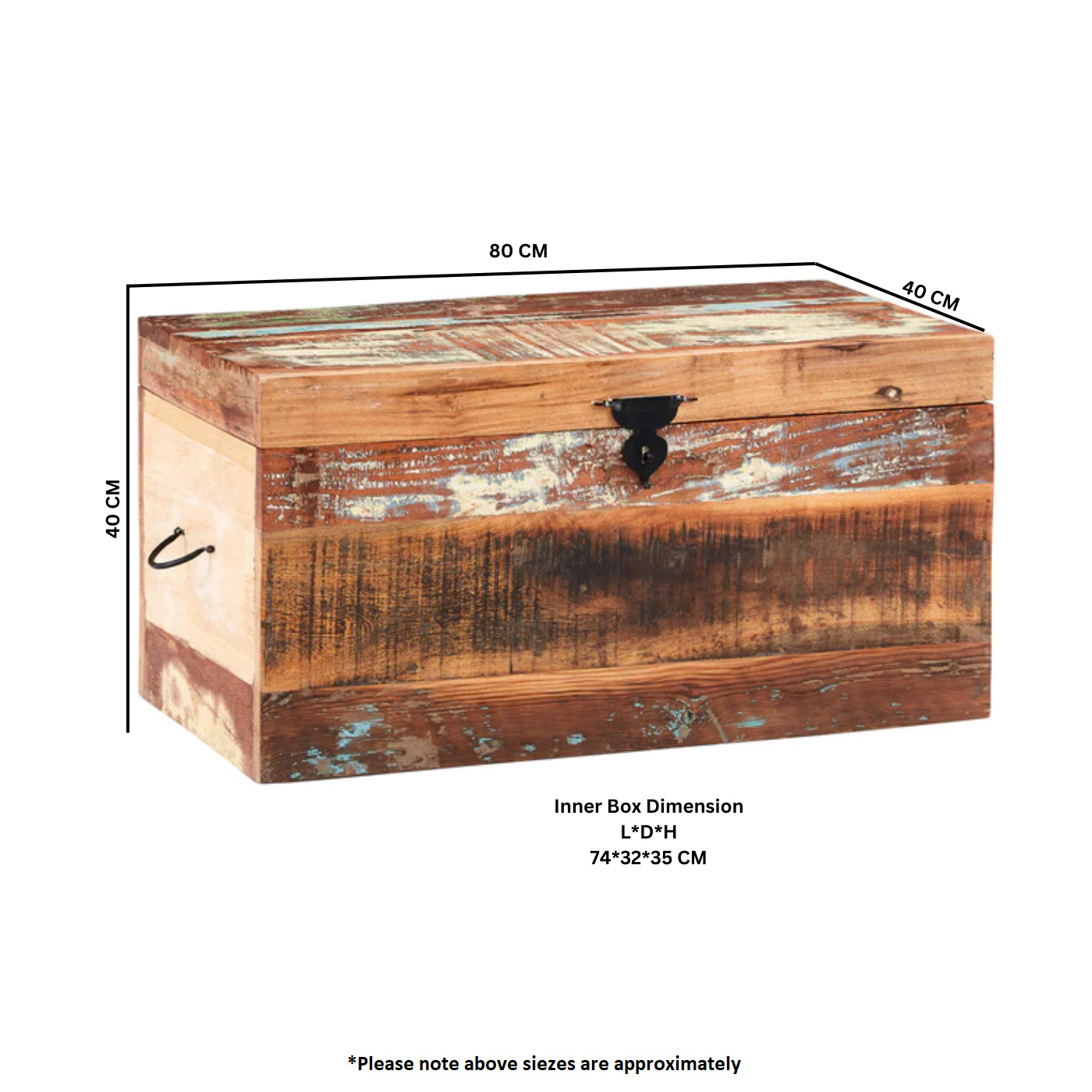 Coastal Trunk Box 100% Reclaimed Wood