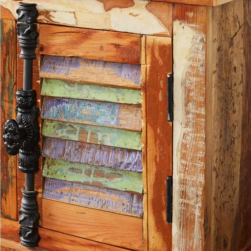 Coastal Large TV Media Credenza 100% Reclaimed Wood