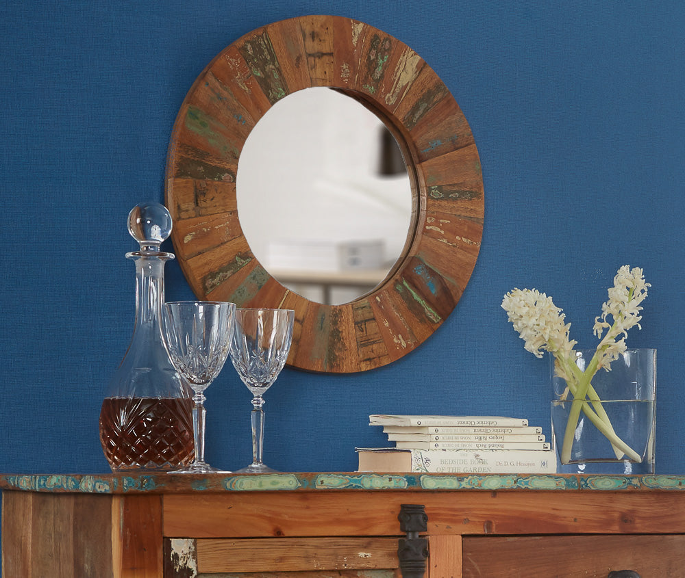 Coastal Large Mirror Frame 100% Reclaimed Wood