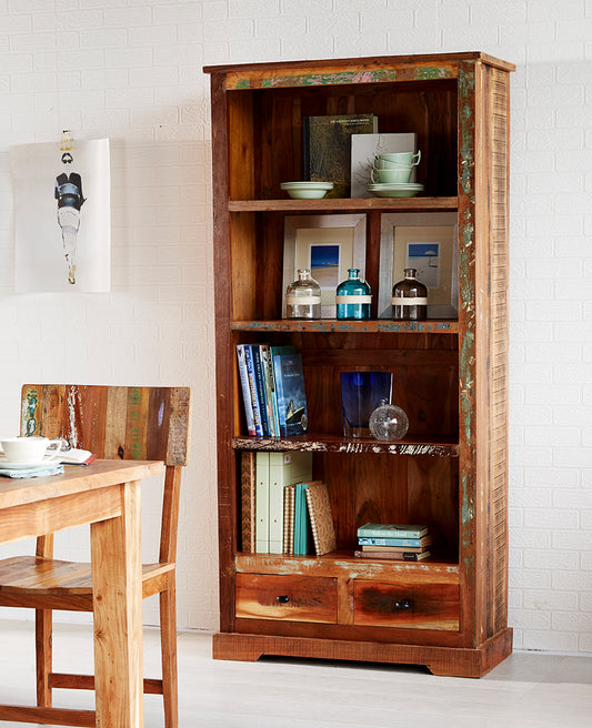 Coastal Large Bookcase 100 % Reclaimed Wood