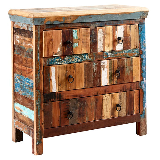 Coastal 4 Drawer Chest 100% Reclaimed Wood