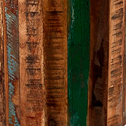 Coastal Drum Stool 100% Reclaimed Wood