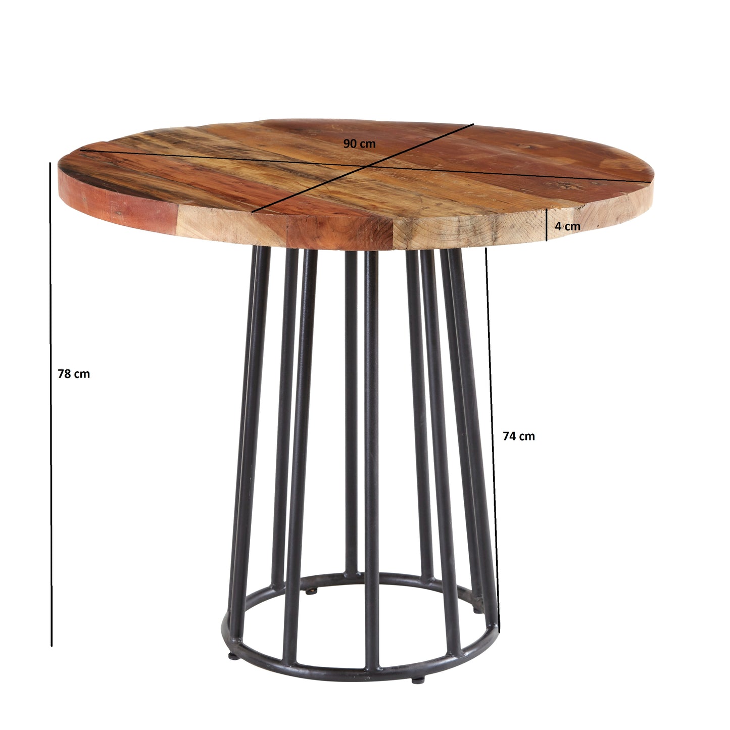 Coastal Round Dining Table 100 % Reclaimed Wood