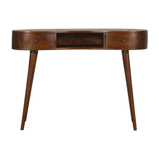Chestnut Wave Writing Desk 100% Solid Mango Wood