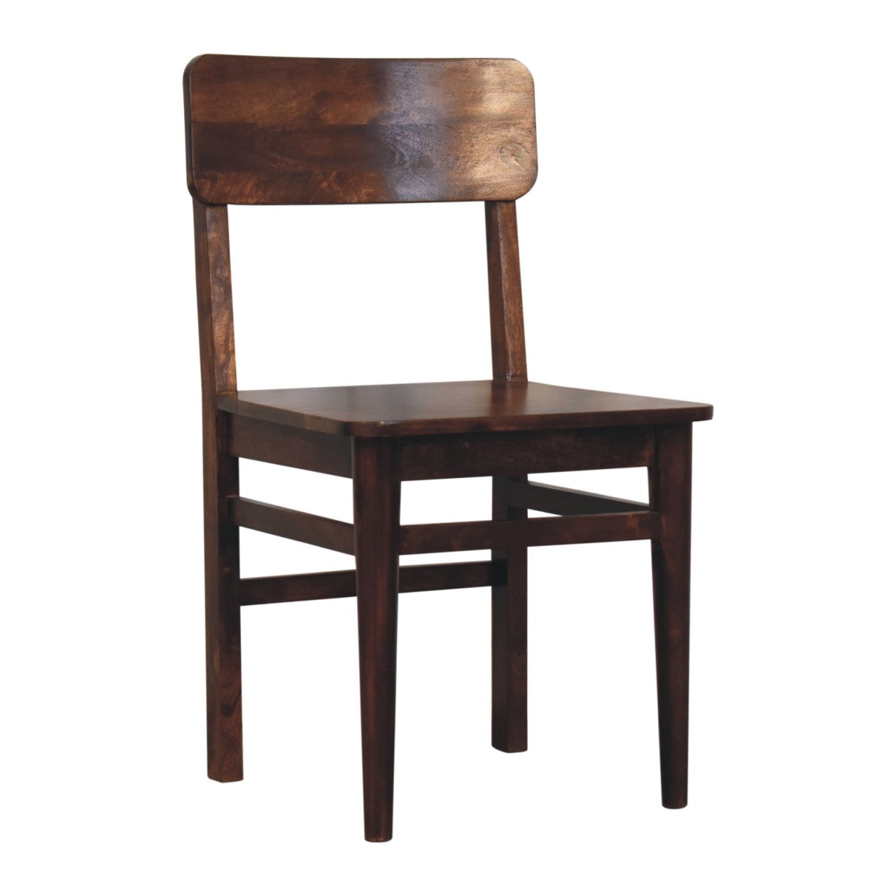 Classic Chestnut Dining Chair, 100% Solid Mango Wood