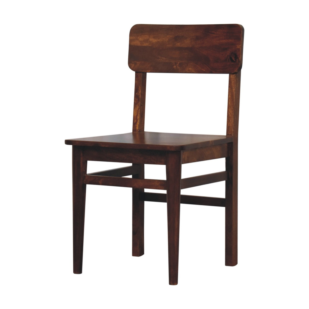 Classic Chestnut Dining Chair, 100% Solid Mango Wood