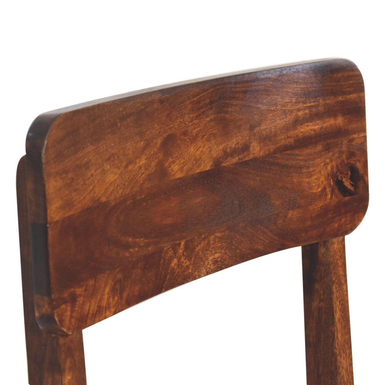 Classic Chestnut Dining Chair, 100% Solid Mango Wood
