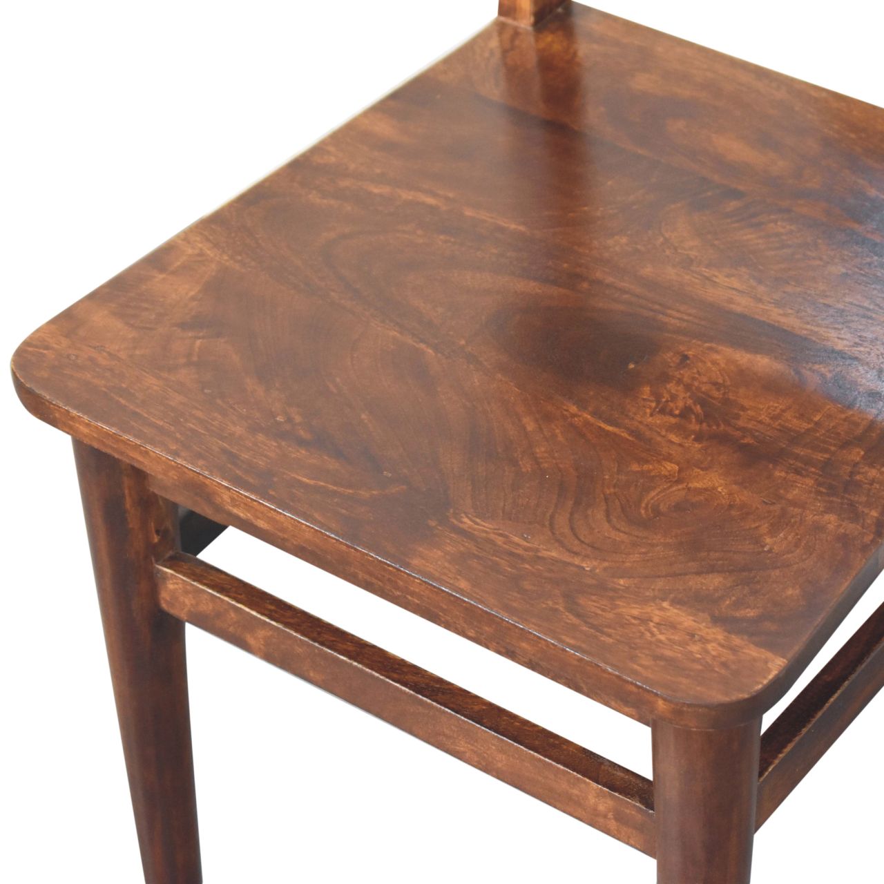 Classic Chestnut Dining Chair, 100% Solid Mango Wood