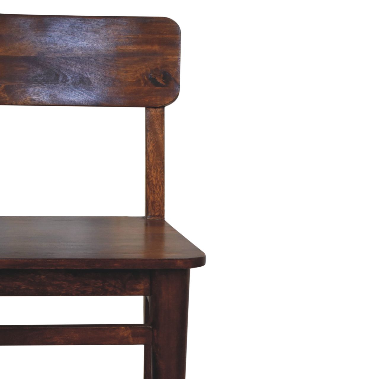 Classic Chestnut Dining Chair, 100% Solid Mango Wood