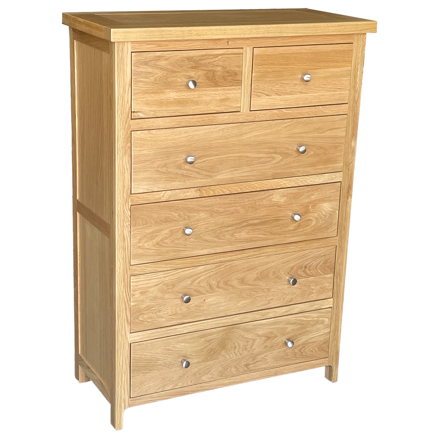 Como 6 Drawer Chest – Solid American Oak Frame (85cm Wide)