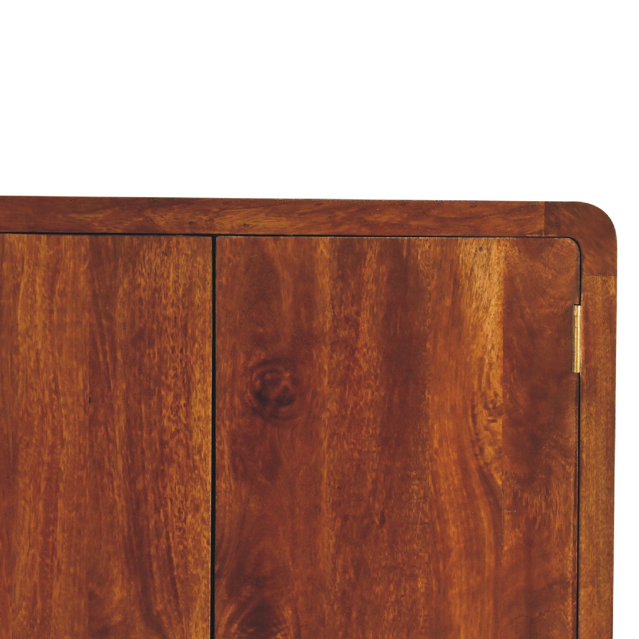 Curved Chestnut Wardrobe 100% Solid Mango Wood