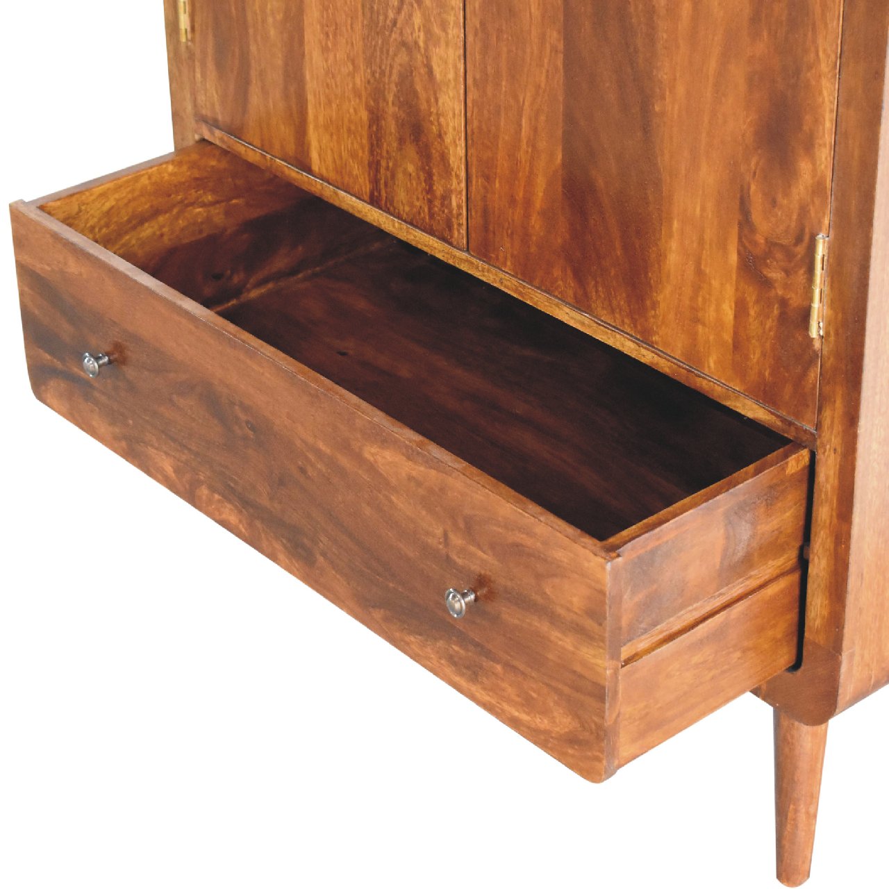 Curved Chestnut Wardrobe 100% Solid Mango Wood