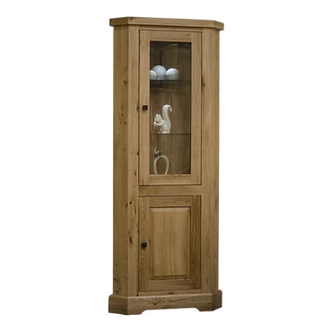Deluxe Corner Display Unit 100% Solid Oak