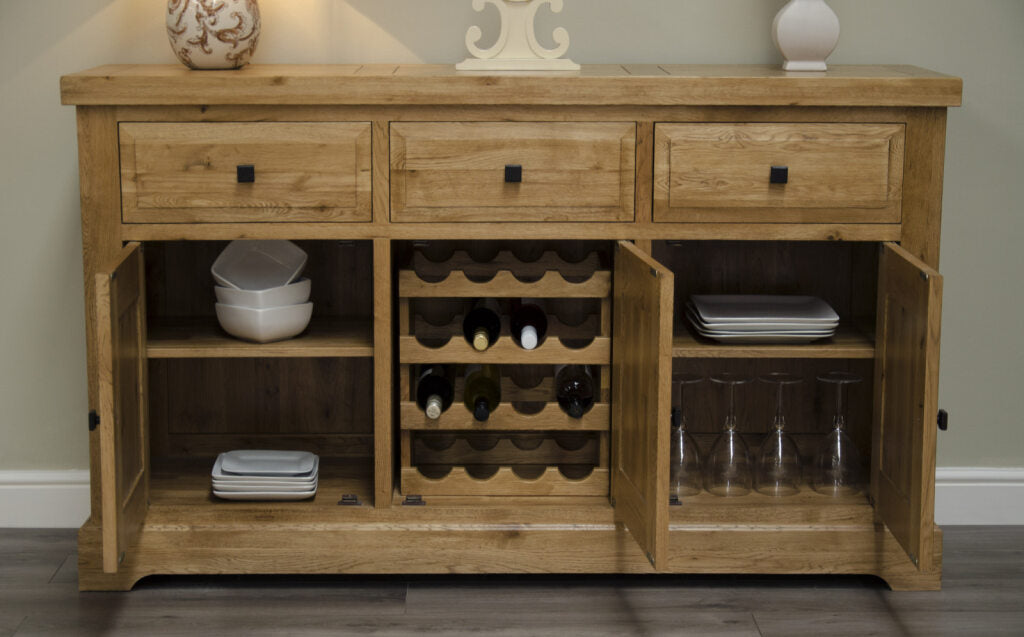Deluxe Large Sideboard 100% Solid Oak2