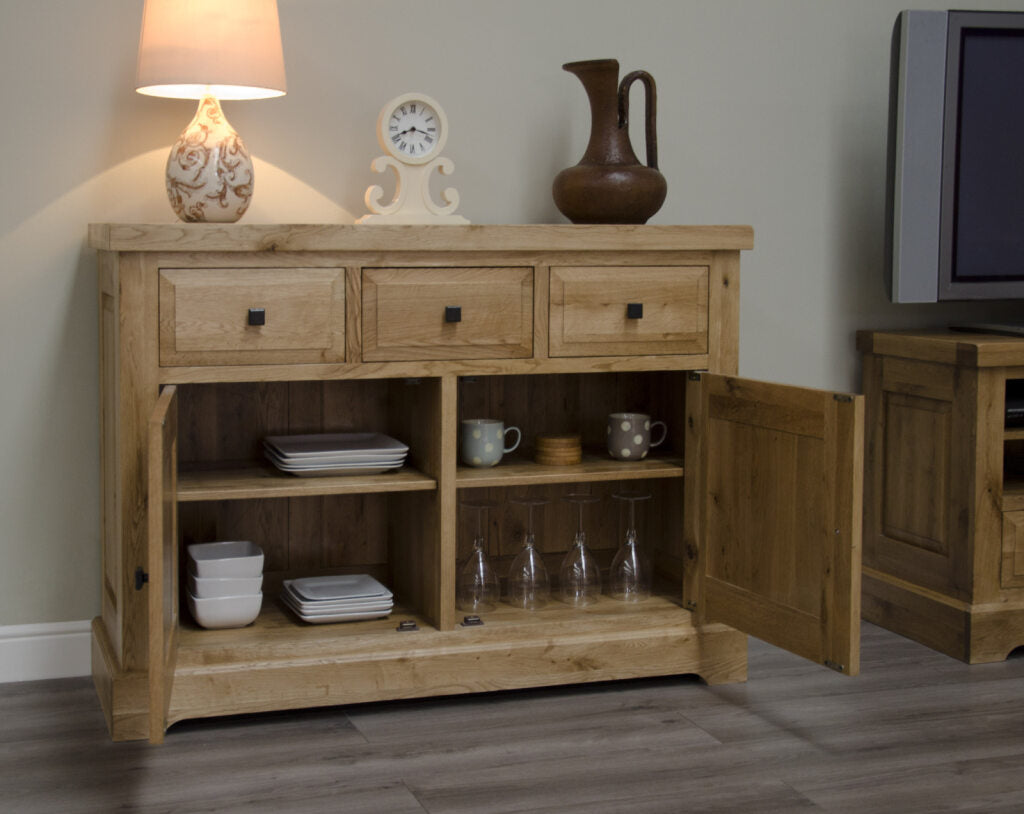 Deluxe Medium Sideboard 100% Solid Oak