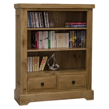 Deluxe Small Bookcase 100% Solid Oak