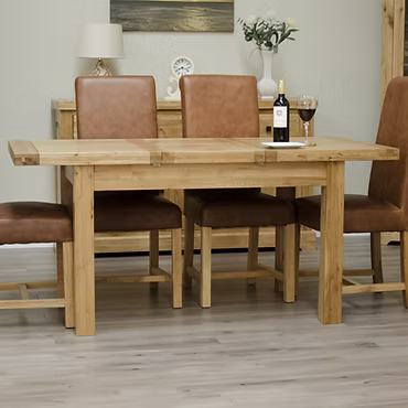 Deluxe Small Butterfly Extending Table 100% Solid Oak