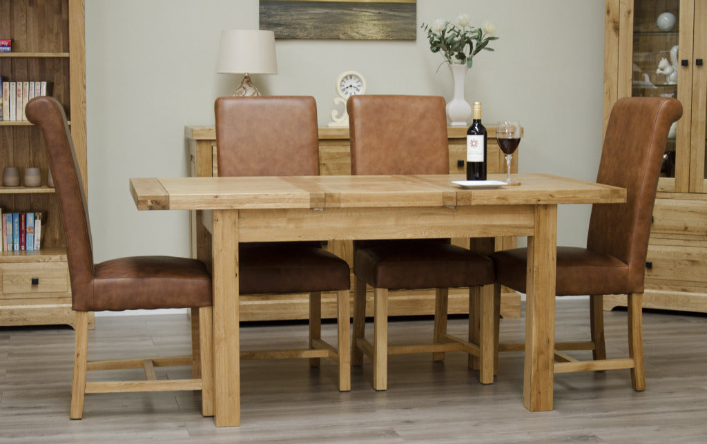 Deluxe Small Butterfly Extending Table 100% Solid Oak