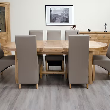 Deluxe Super Oval Extending Table 100% Solid Oak