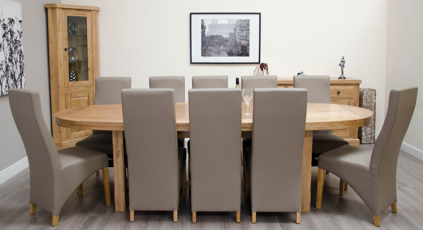 Deluxe Super Oval Extending Table 100% Solid Oak
