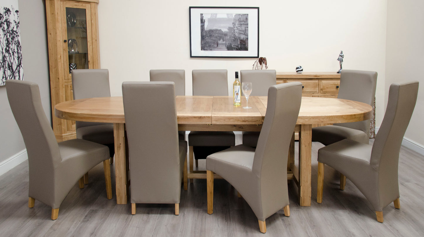 Deluxe Super Oval Extending Table 100% Solid Oak